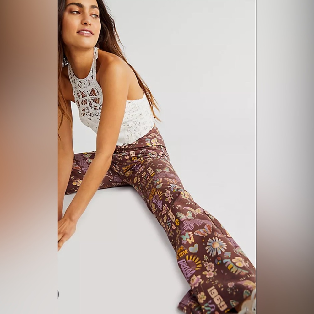 Free people Seneca Printed Straight Jeans